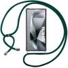 Protective Case - Shockproof - for Samsung Galaxy S24 Ultra - Flexible - Night Green Lanyard Included - Transparent