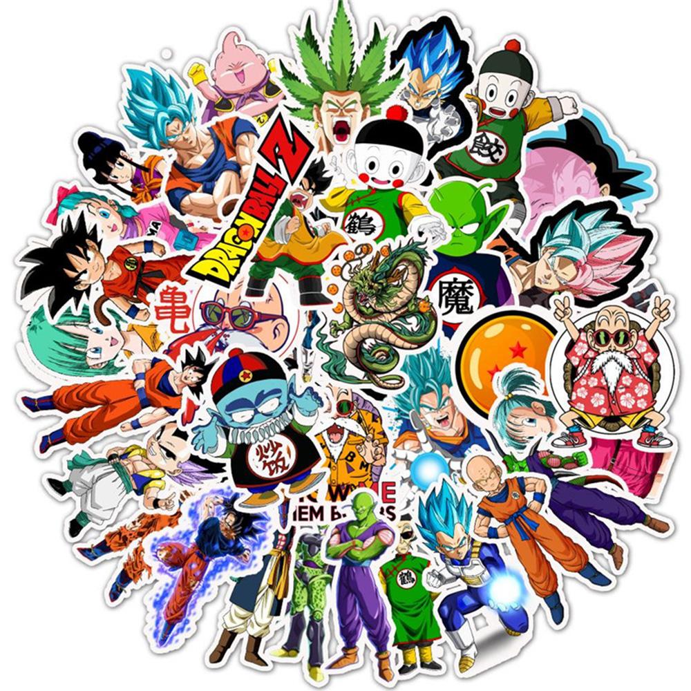 50/100 шт. Классические Аниме Наклейки Dragon Ball Мультяшные Наклейки Сон Гоку DIY Наклейки для Скейтборда Чемодана Ноутбука Крутые Водонепроницаемые Наклейки Игрушки