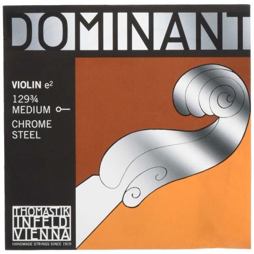 Thomastik Violin String, Dominant E, Ball End 3/4, Medium Tension, Chrome Steel, 129