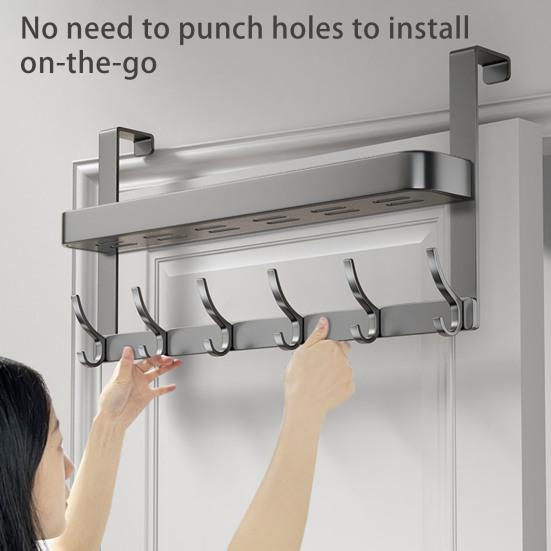 Дверная полка, двухслойная конструкция, прочная несущая способность, простая установка, многоцелевой крючок для вешалки