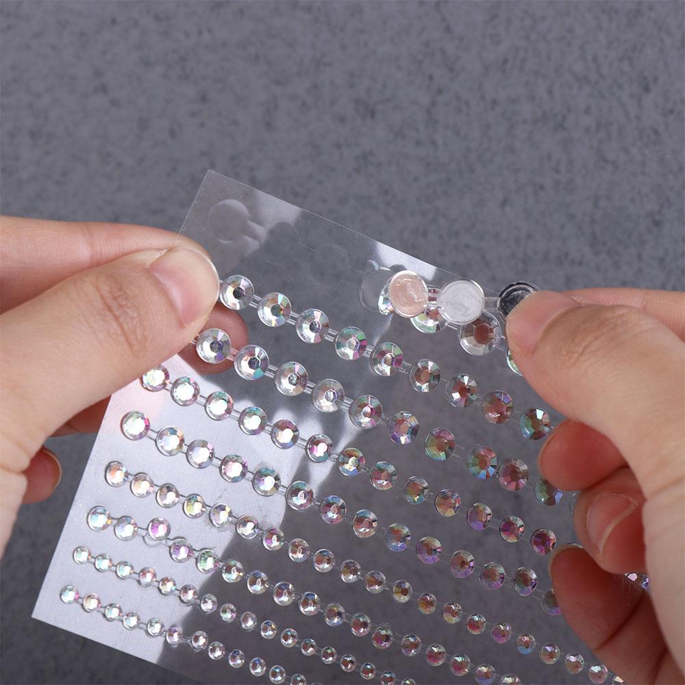 Наклейки-тату, клейкая наклейка для лица, длинная полоса со стразами, наклейка для волос, украшение со стразами