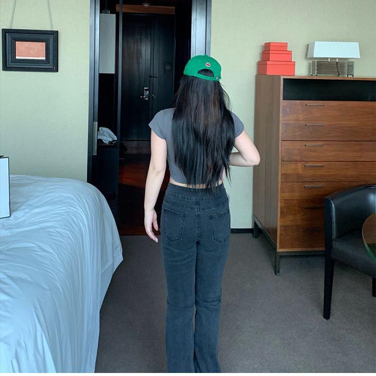 Women's Short-sleeved Big Yards U-shaped Collar Short Sleeve Thin Fashion Versatile T-shirt Slim Short Section Solid Colour Tops