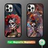 Чехол для телефона Мексиканский Череп Катрины для iPhone 16,15,14,13,12,11,Pro,Max,Plus,Mini,SE Новый Магнитный Беспроводной Зарядник Magsafe