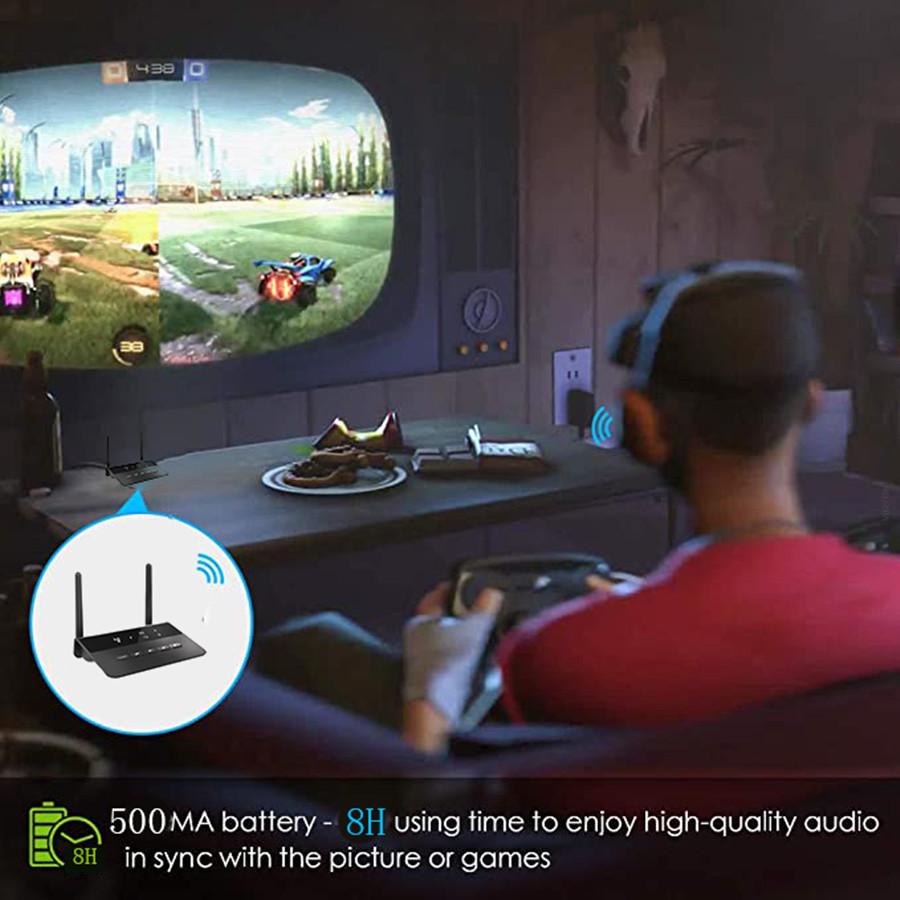 VAORLO 80M Bluetooth 5.0 Передатчик Приемник Обход Aptx LL Беспроводной аудиоадаптер с низкой задержкой 3,5 мм AUX RCA Разъем для наушников ПК ТВ