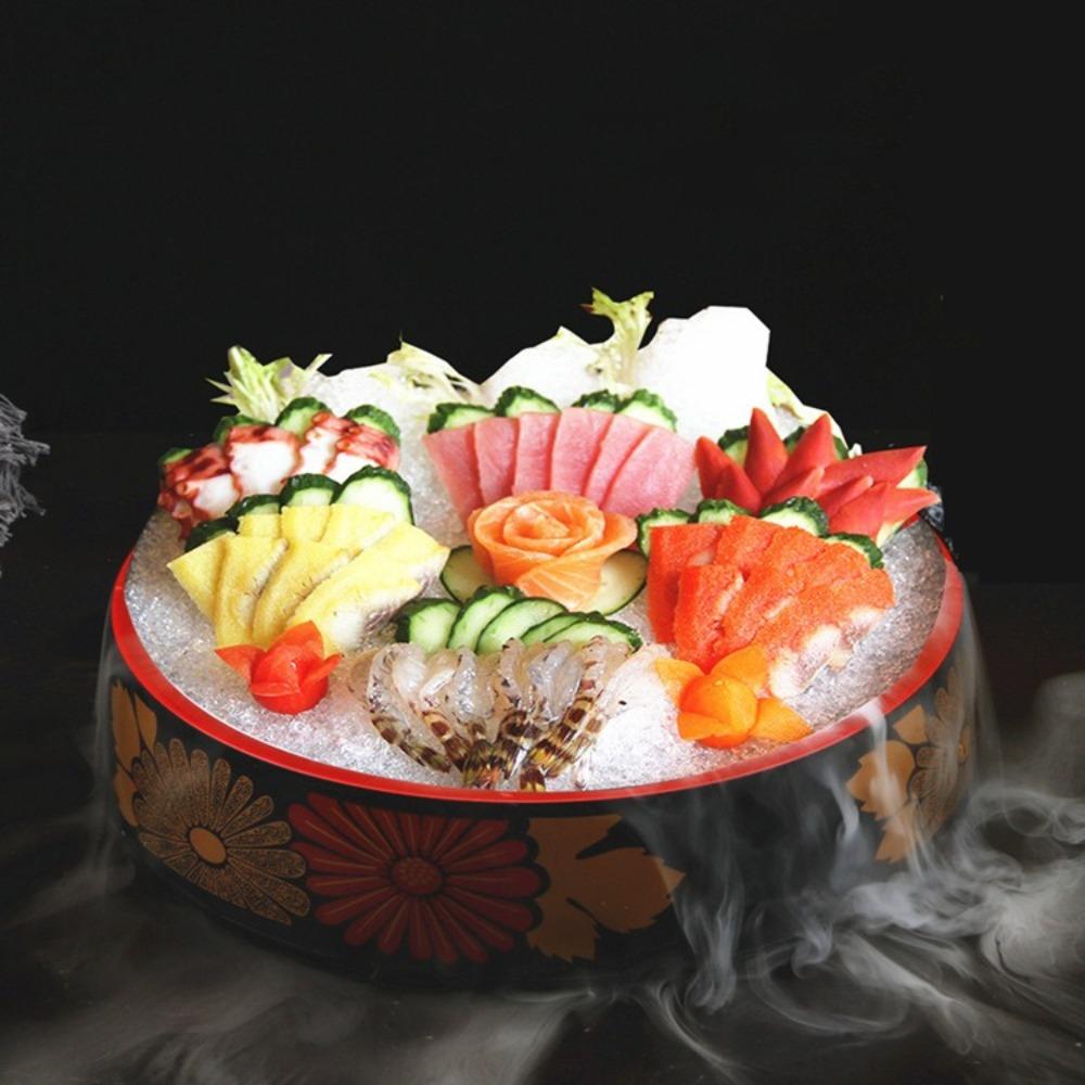 Round Food Container Wear-resisting Seafood Trays Creative Sushi Plate Hotel