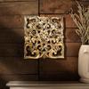 30.48 Cm Carved Wall Panel, Wooden Wall Hanging Plaque Hand Carved Wall Art For Living Room