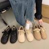 Soft-soled Lace-up Thickened Lazy Bread Shoes Women's Autumn and Winter 2025 New Velvet Cotton Shoes Casual Versatile Snow Boots
