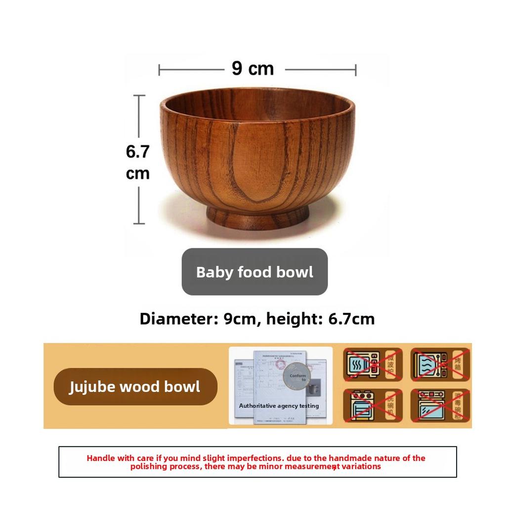 Sanchuang Bowl Household Japanese Tableware, Thickened Anti-scalding Instant Noodles, Chinese Wooden Bowl Large Soup Bowl