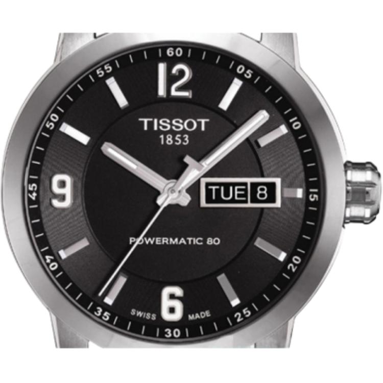 Tissot 200 Автоматический механический механизм 200м Водонепроницаемые Мужские Часы 39мм Черный Циферблат Корпус из Нержавеющей Стали T055.430.16.057.00