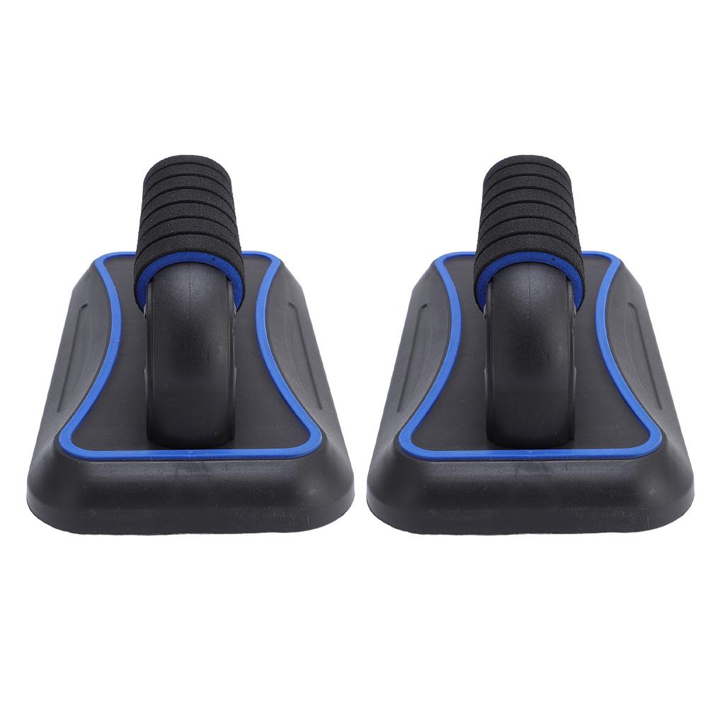 1 Pair Double Use Abdominal Wheel Quiet Multifunctional Abdominal Wheel with Push Up Bar for Fitness Equipment