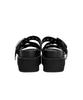 Treemingbird Bold Buckle Flatform Slides [ Black ]