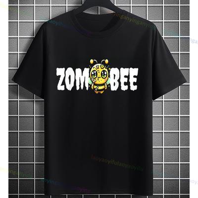 Unisexs  Unisexs ZomBee Zombie Bee Graphic TShirt Creepy Cute Halloween Design Pure Cotton Shortsleeve Tshirt Outdoor Clothing