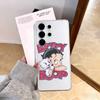 B-Бетти Милый B-Буп Чехол для Телефона Samsung S25, S24, S21, S22, S23, S30, Ultra, S20, Plus, Fe, Note, 10, 9, 5G Прозрачный Чехол