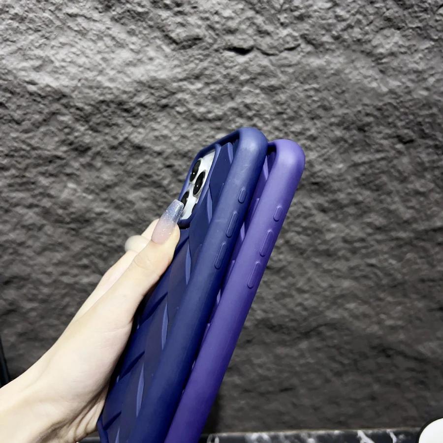 Роскошный тканый узорный чехол для телефона iPhone 16 Pro Max 15 Plus 14 12 11 Мягкие чехлы из ТПУ