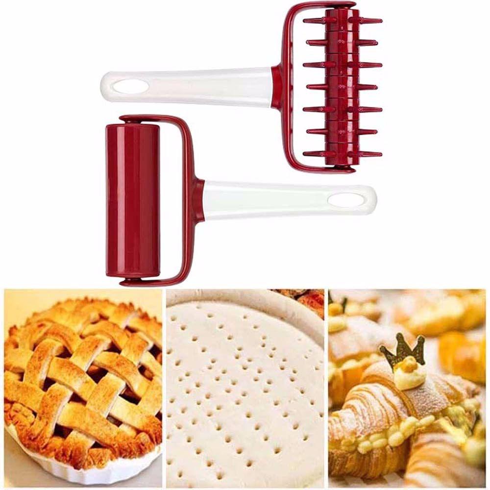DIY Wheel Cooking Pizza Dough Roller Baking Accessories Rolling Pin Pie Making Tool