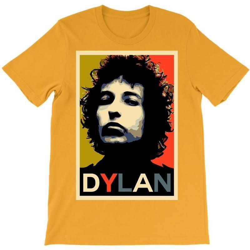 Bob Dylan Name Short SLeeve Cotton Shirt Gold All size Tee Shirt ND255 Unisex T-Shirt