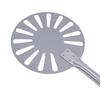 9 Inch Pizza Turning Peel Lightweight Stainless Steel Perforated Pizza Peel Metal Pizza Turner Peel with 2 Wooden Long