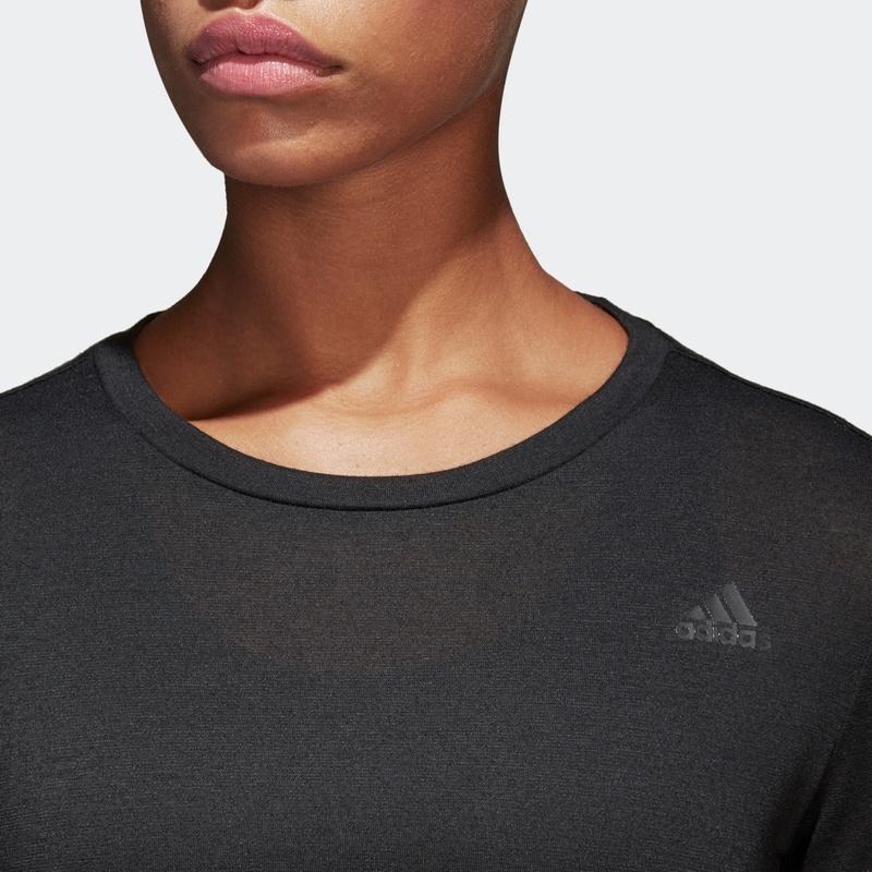 Adidas T Shirts Women's Black Crew Neck Moderate Other CF3936