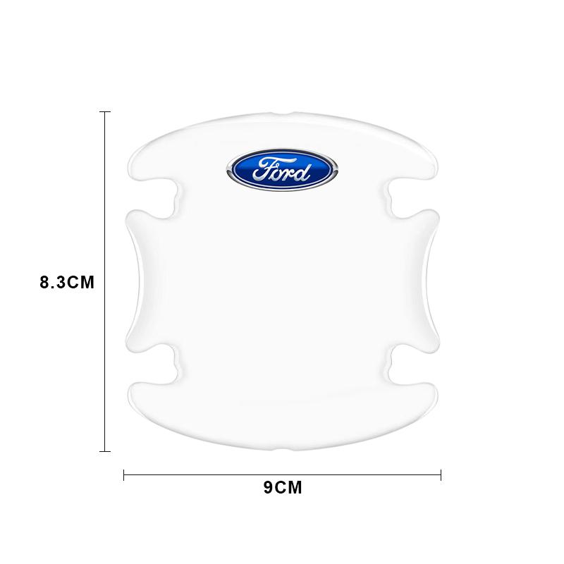 4pcs Transparent Car Door Anti-collision Protector Bumper Strip Sticker for Ford Mustang Mondeo FOCUS Fiesta EcoSport Ranger