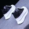 Fashion Women's Vulcanize Shoes Autumn White Chunky Sneakers for Woman 8cm Hidden Heel Shoes 2024 High Heels Female Platform Sneakers