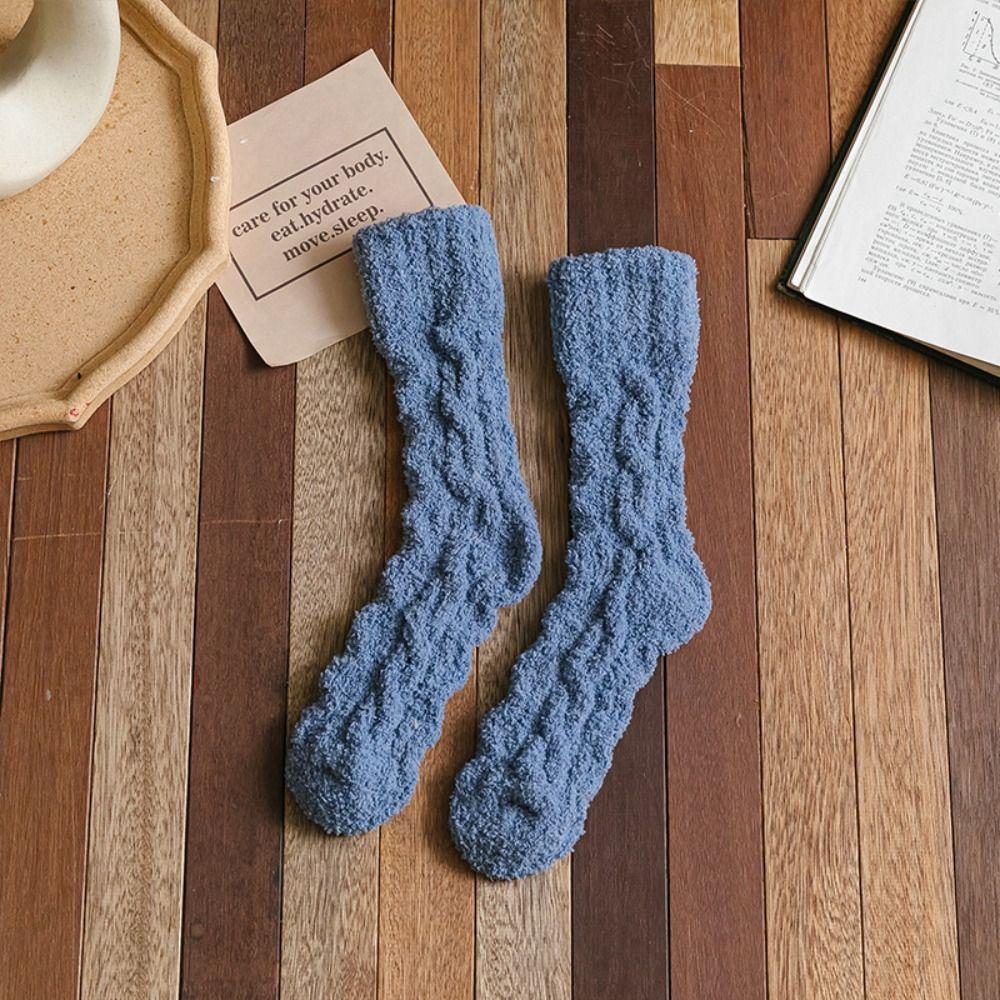 Утолщенные дышащие удобные теплые носки средней длины Harajuku Hosiery Coral Velvet Man Socks