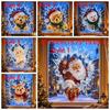 Cartoon Santa Claus Window Sticker PVC Fake Broken Glass Cling Decal  Winter Decor