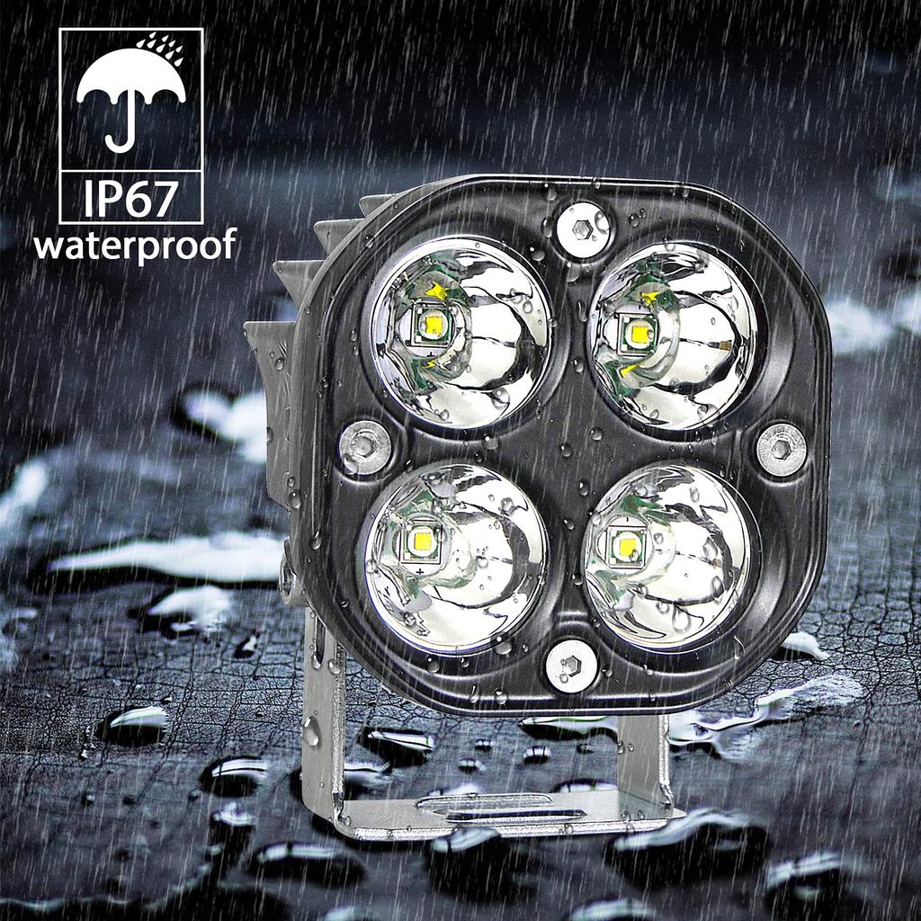 Willpower 3" 40W LED Work Light 6000K White LED Work Light 12V 24V LED Floodlight Narrow Angle IP67 Waterproof
