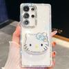 A37 Держатель-зеркало Love Подходит для Samsung S26Ultra Чехол для мобильного телефона Блестящий Алмаз S25 Блестящий Порошок A56 Чехол