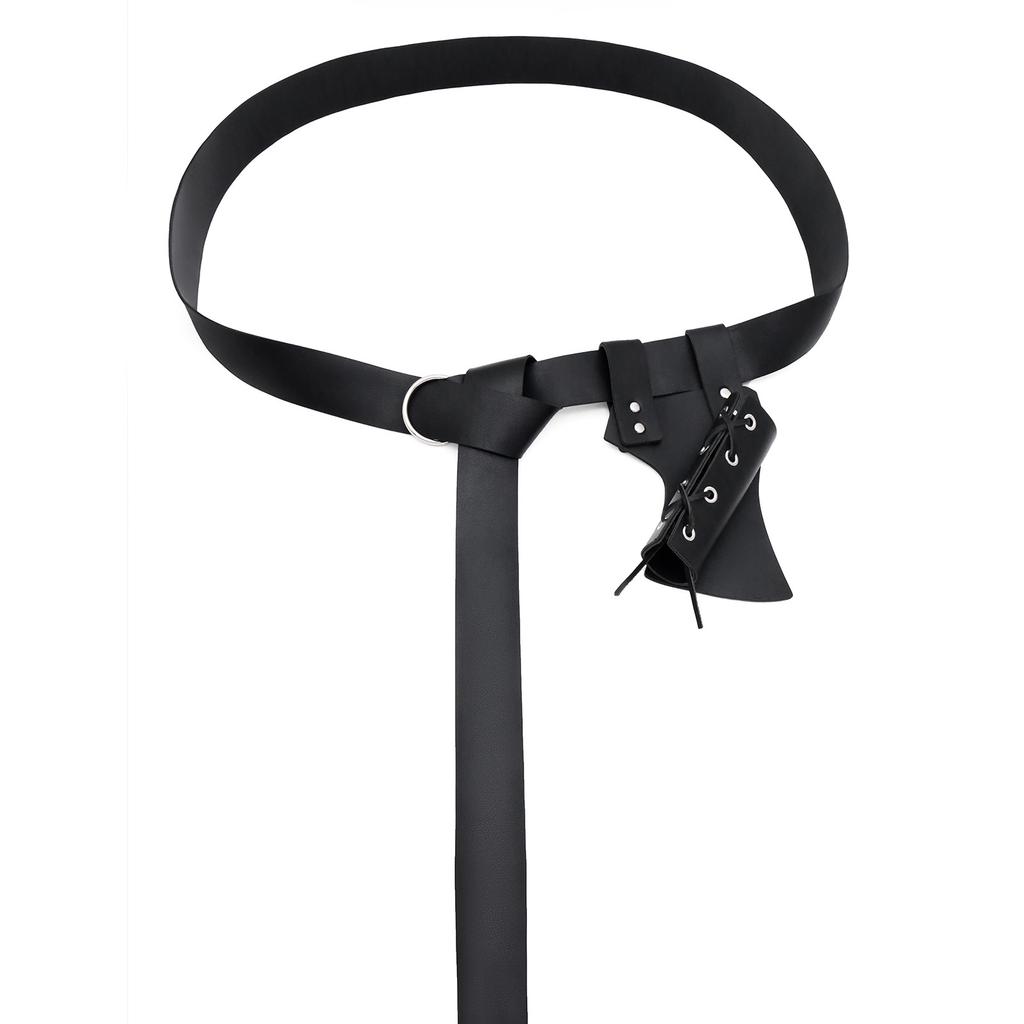 Medieval Shield Scabbard Viking Knight Belt Halloween Pu Belt Cosplay Costume Dress Up