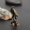 New Brass Eagle Statue Vintage Simulated Animal Statue Home Office Desk Decor Ornament Metal Figure Props Toy Gift