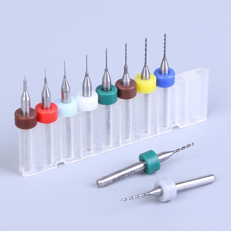 10 шт. 0,1/0,3/1,1 мм Мини-сверло для печатных плат Вольфрамовая сталь Карбид для печатной платы