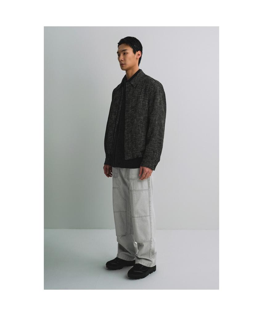 Customellow Black Marzotto Tweed Jacket_Cwjas25101Bkx