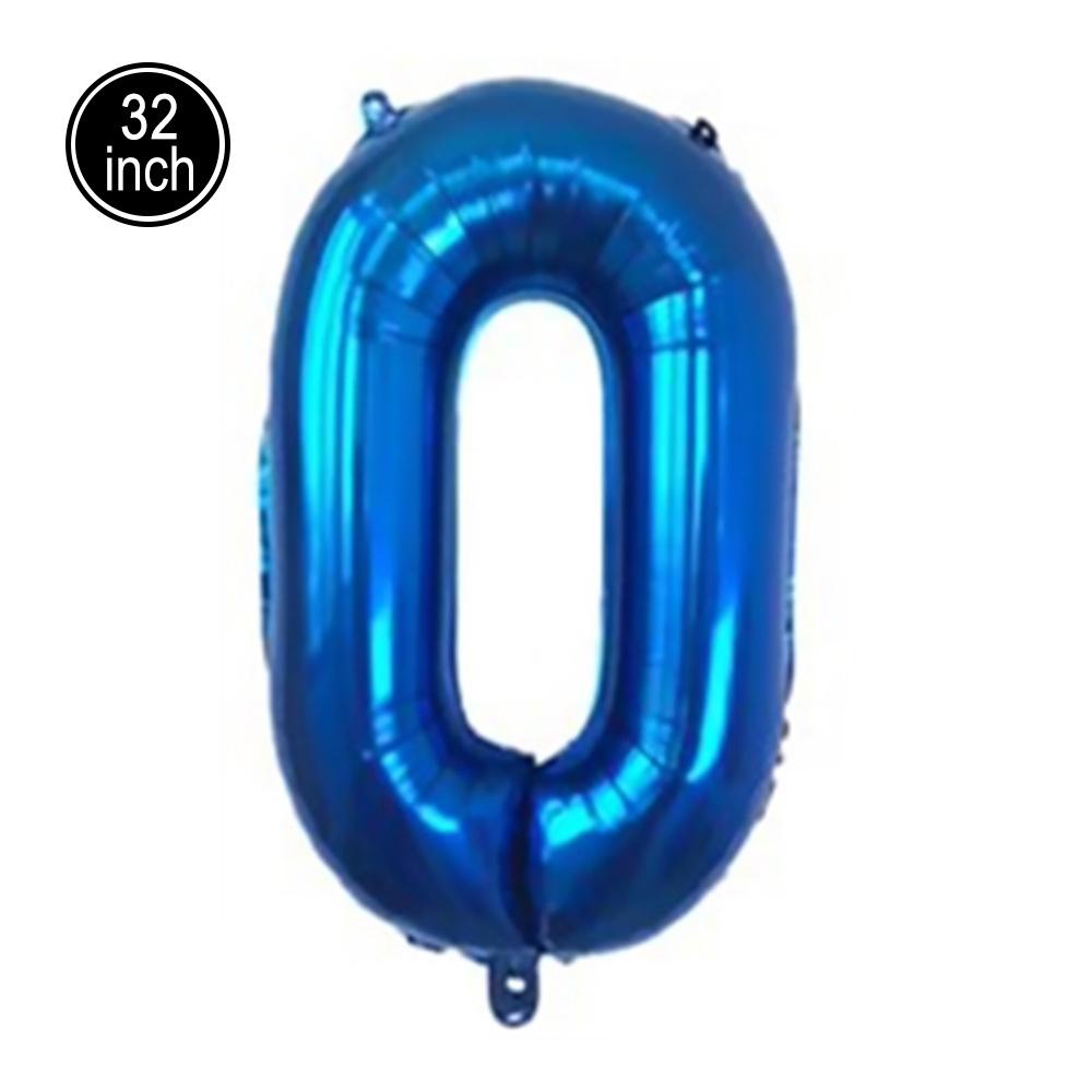 Воздушный шар из алюминиевой фольги с номером 0-9 в стиле поезда на день рождения, креативный мультфильм, украшение из воздушных шаров в синей серии