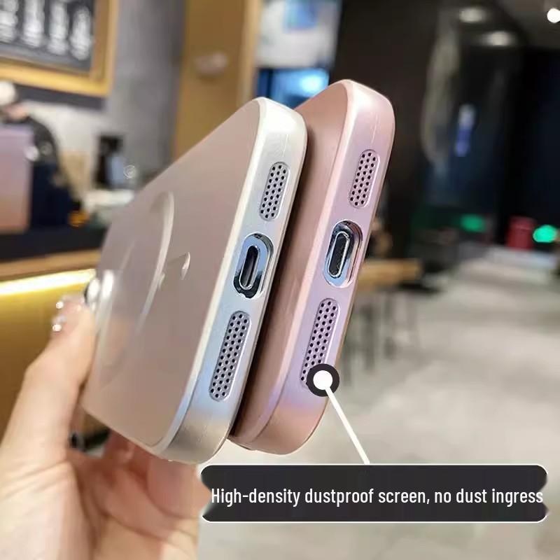 Магнитный Защитный Чехол-Линза для iPhone 15 PRO, Металлическая Краска с Рисунком CD, Покрытый Электролитическим Покрытием Защитный Чехол для Телефона Apple 14 X