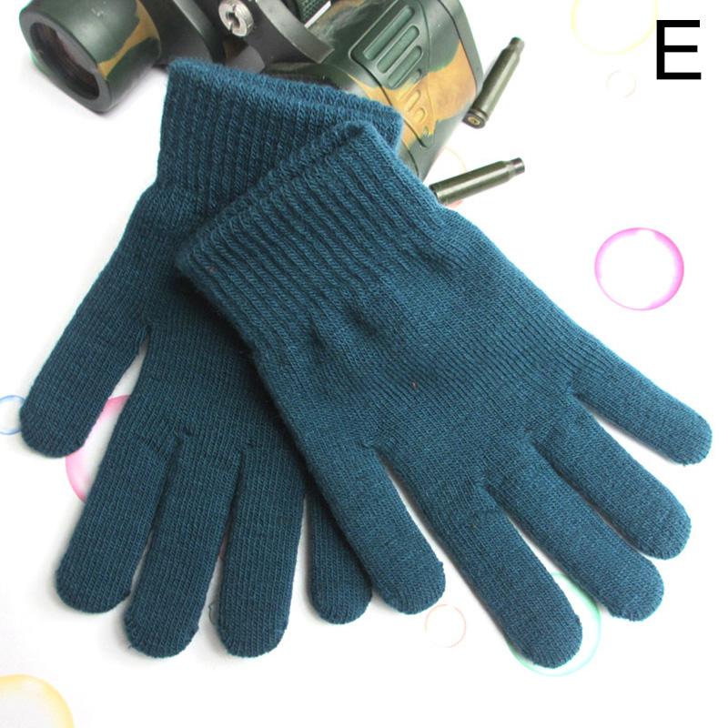 1 Pair Outdoor Unisex Winter Warm Full Finger Gloves Thickened Accessories Knitted Gloves Mittens