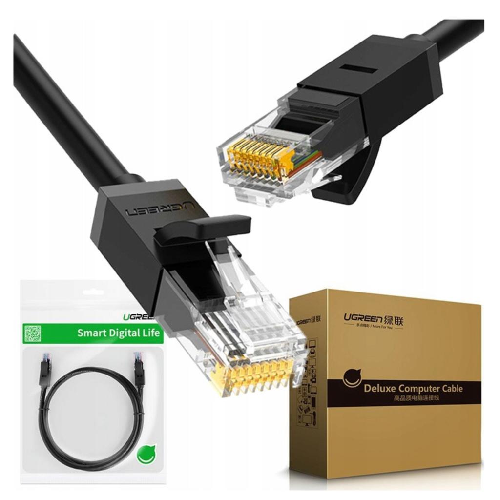 Ugreen Network Cable Nw102 Ethernet Rj45, Cat.6, Utp, 5M (Black)
