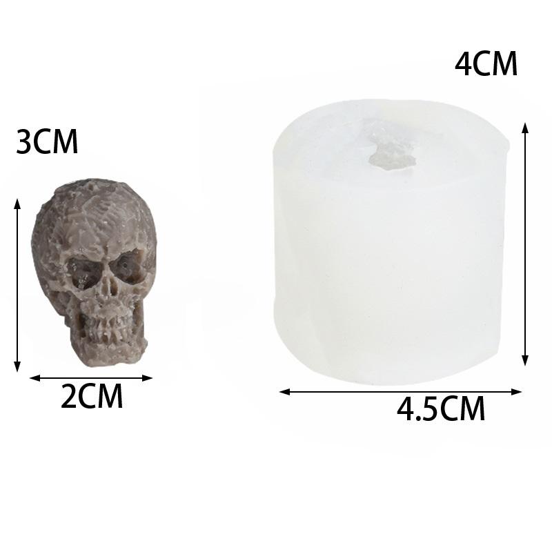 3D Ghost Skull Candle Silicone Mold DIY Halloween Horror Decoration Aromatherapy Candle Plaster Handmade Soap Mould Party Decors
