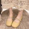 Evening Gentle Shoes Flat-soled Single Shoes Women's Spring and Autumn New Mary Jane Shoes with Skirts and Soft-soled Small Leather Shoes