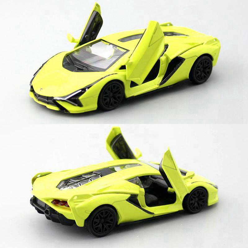 1/36 Scale Lamborghini Sián FKP37 Casting Car Model, Zinc Alloy Toy Car for Kids, Pull Back Vehicles Toy Car for Toddlers Kids Boys Girls Gift