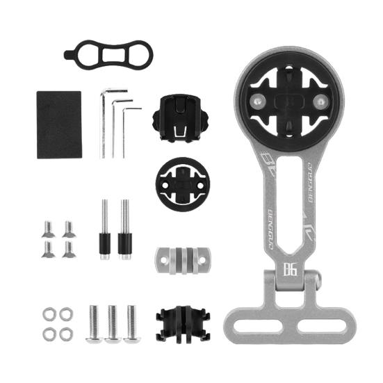 Adjustable Bike Computer Mount Front Cycling Computer Extension Bracket Road Bikes Integrated Handlebar Computer Holder for Garmin Cateye Bryton