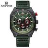 Мужские кварцевые часы Naviforce NF8057 Classic с эксклюзивным ремешком из натуральной кожи, водозащитой, индикатором даты и хронографа, деловые наручные часы