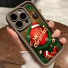 Чехлы для телефонов Ae113 Merry Christmas art Santa design art для iPhone 16 14 13 11 Pro Max 15 7 8 Plus 12 mini XR XS Max Angel Eye Ladder Protective Cover