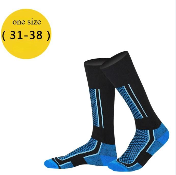 1 пара зимних теплых утолщенных лыжных носков, походные носки для женщин, мужчин, детей, противопрокольные, для катания на лыжах на открытом воздухе, высокие спортивные чулки