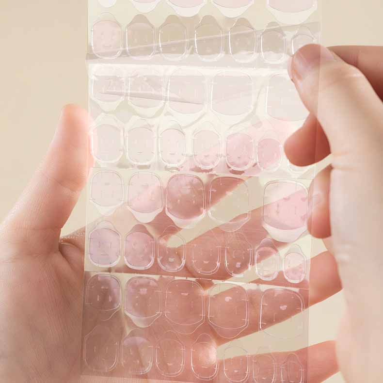 120/240 шт. Водонепроницаемая двухсторонняя прозрачная лента для ногтей с желеобразной текстурой, ультратонкая, сильная фиксация, невидимая, без повреждений, съемная для накладных ногтей
