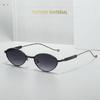 Retro Oval Sunglasses Women Men Vintage Small Frame Metal Sun Glasses Luxury Brand Designer Shades Y2K Steampunk Eyewear