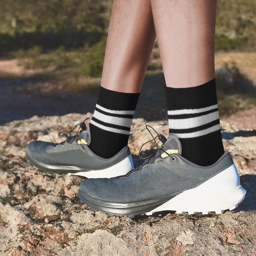 5a Of Retro Crew Socks For Women Comfortable And Soft Striped Calf Socks Socks Women Athletic