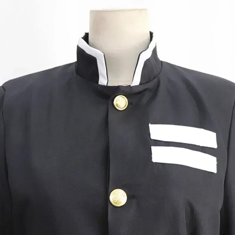 Аниме Клинок Рассекающий Демонов Kimetsu No Yaiba Косплей Костюм Топ Куртка Брюки Черный Командная Форма Унисекс Одежда на Хэллоуин