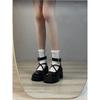 Shorty Le Black Versatile Platform Mary Jane Small Leather Shoes Women's 2025 New Summer French Japanese Height Increasing Shoes