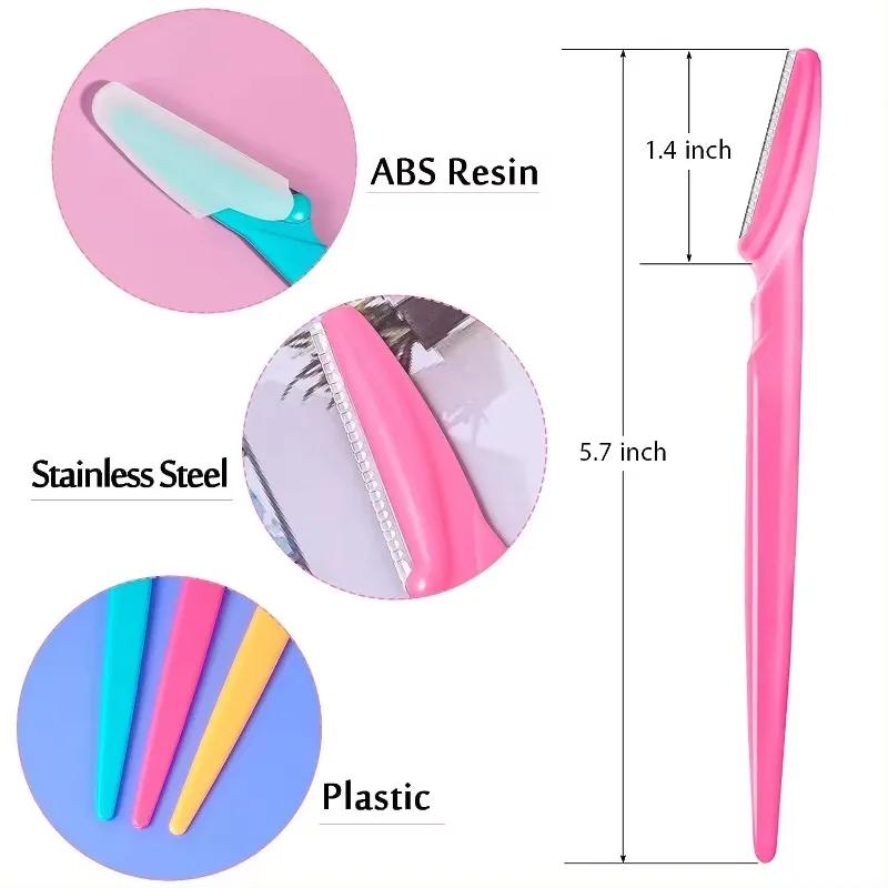 1Pcs Eyebrow Trimmer Makeup Tools Safe Eye Brow Razor Face Body Hair Removal Shaver Blades Woman Eyebrows Shaping Knife