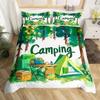Camping Bedding Set Full King Size Cartoon Rv Camping Car Duvet Cover Set Camper Accessories For Travel Trailers Comforter Cover